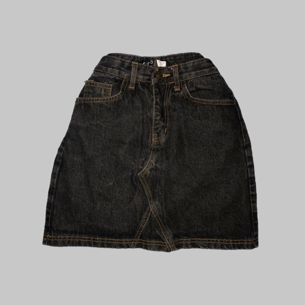 Monster Jean Denim Skirt - Dark Wash